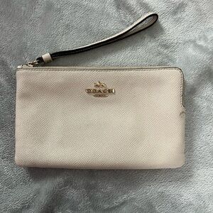 Coach Cream Wristlet